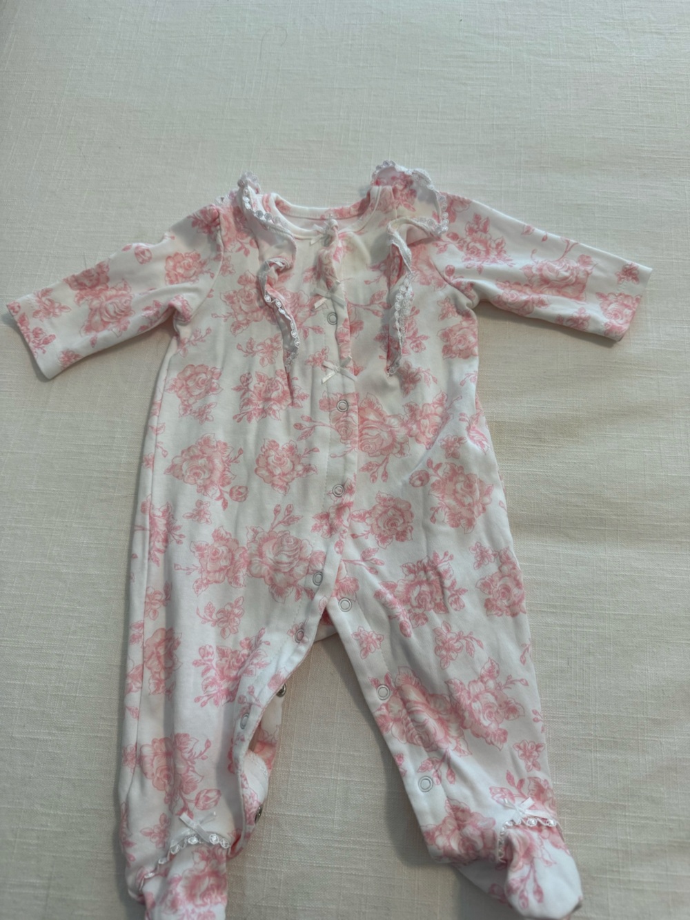 Little Me Pink Floral Footed Sleep Sack
